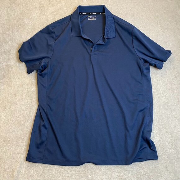 Tek Gear Mens Polo Shirt XL Blue Drytek Recycled Polyester Lightweight Performan - Picture 6 of 7